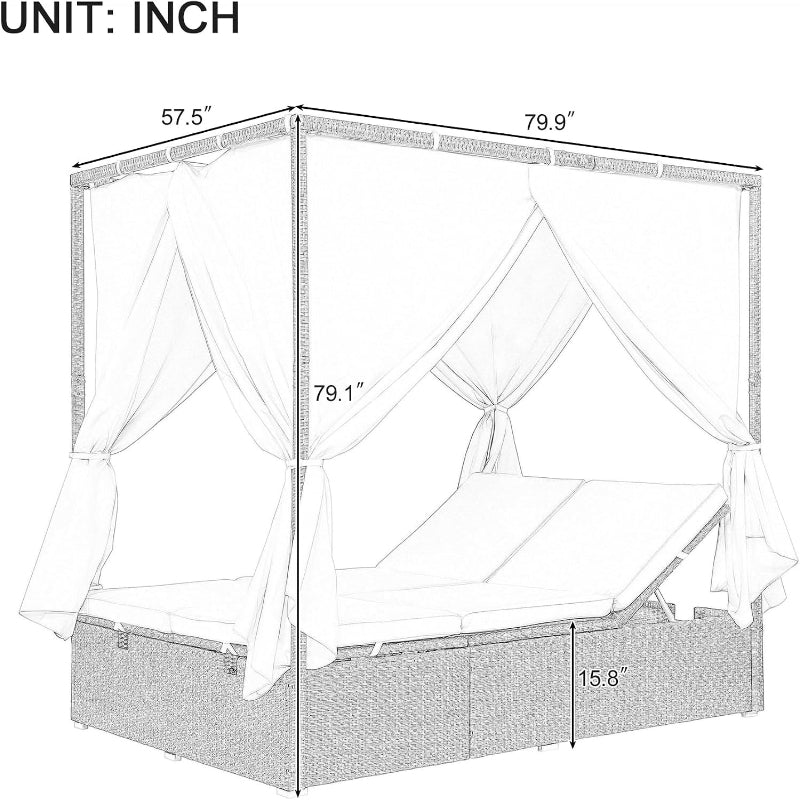 Wicker Patio Daybed