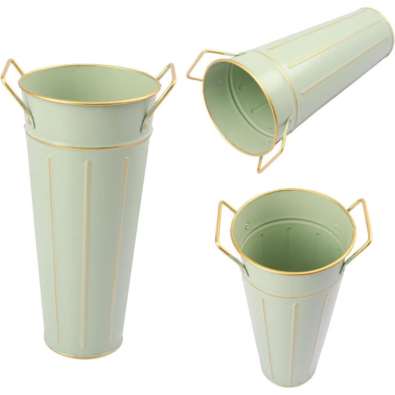 Rustic Metal Flower Buckets