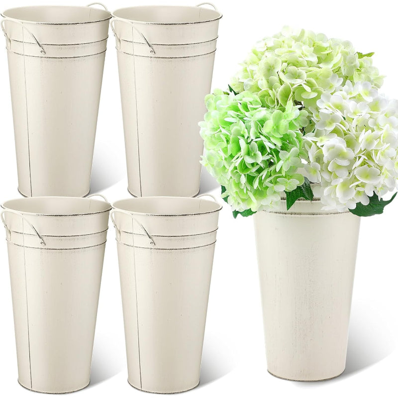 Vintage Galvanized Planter Buckets