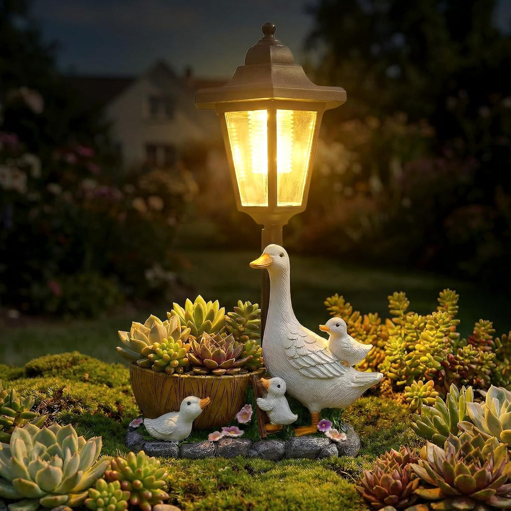 Solar Duck Garden Statue