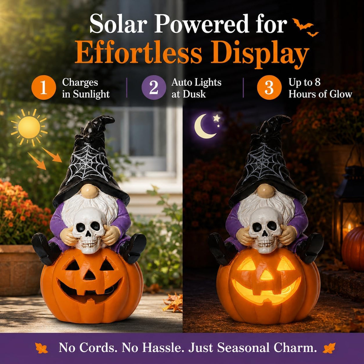 Solar Gnome Garden Statue