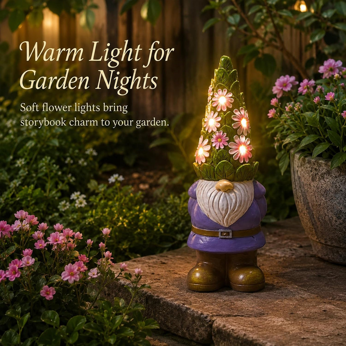 Solar Gnome Garden Statue