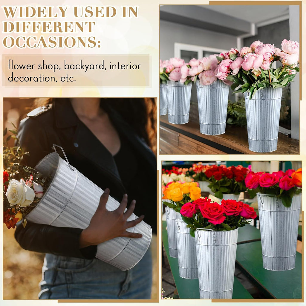 Retro Steel Flower Buckets