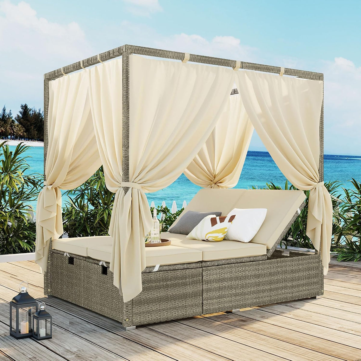 Wicker Patio Daybed