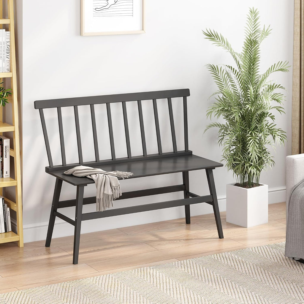 Entryway Bench with Spindle Back