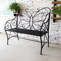 Rust Resist Cast Iron Butterfly Garden Bench