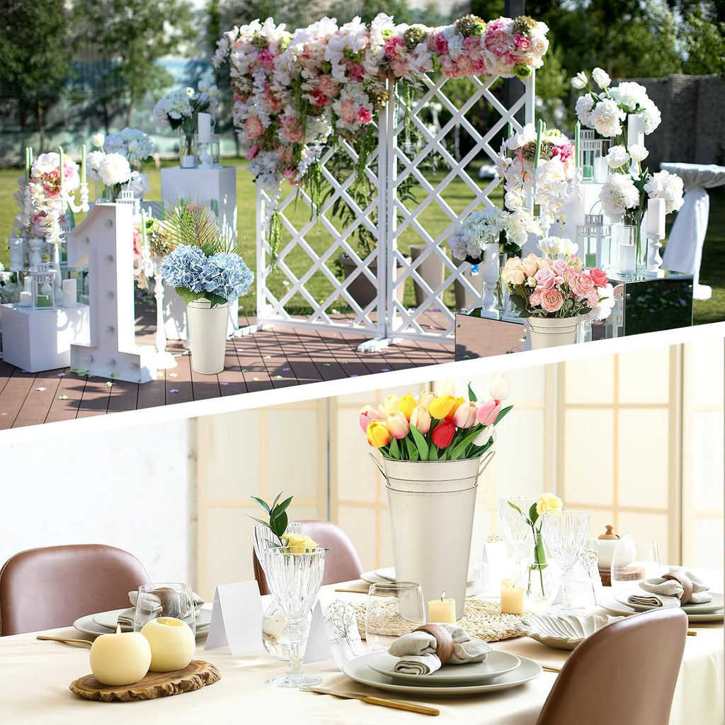 Vintage Galvanized Planter Buckets