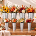 Galvanized Flower Vase Set