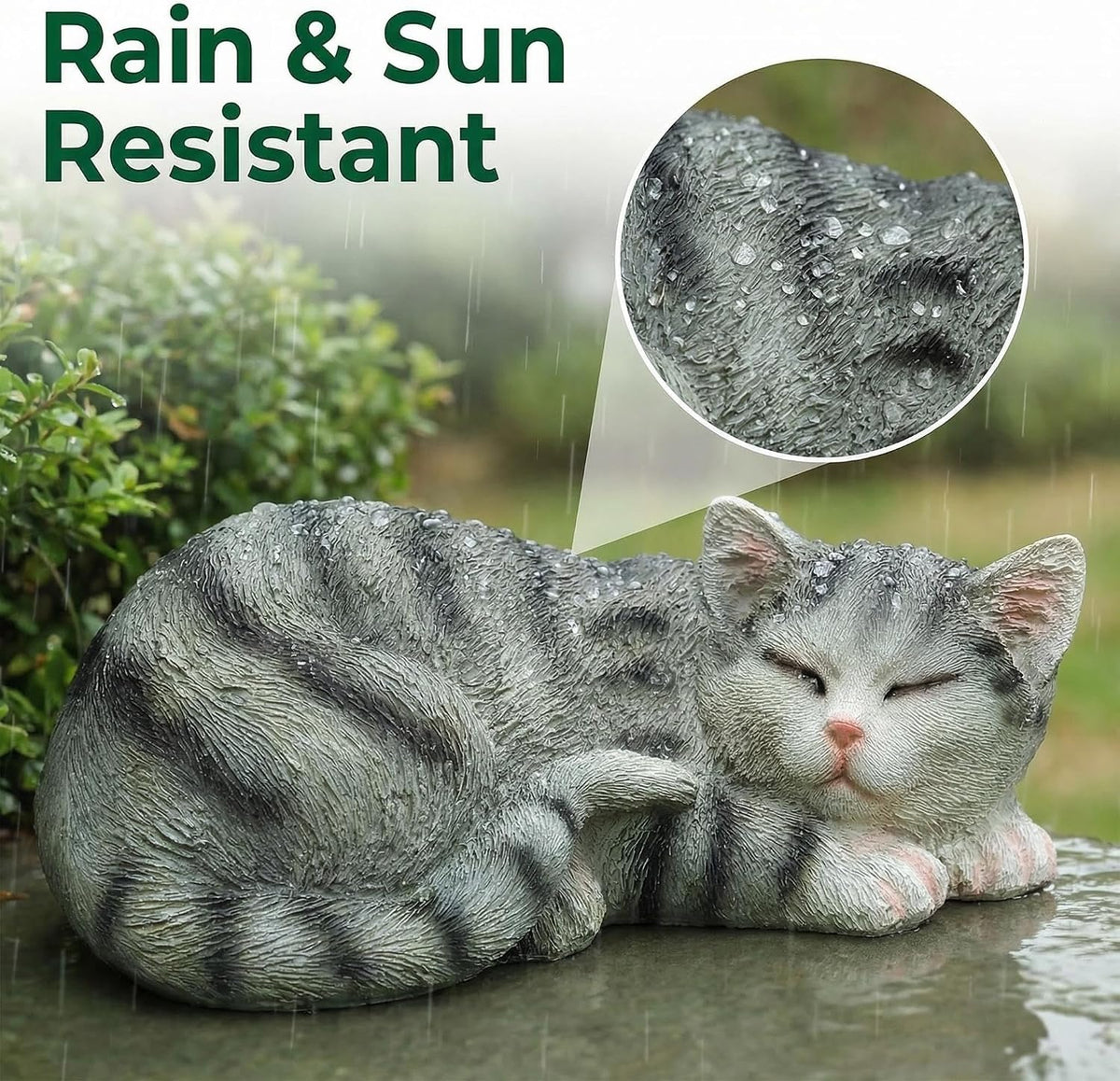 Resin Cat Garden Statue
