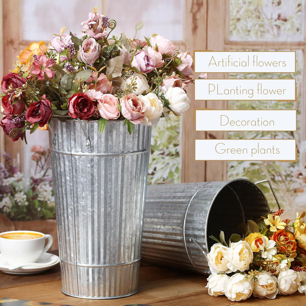 Retro Steel Flower Buckets