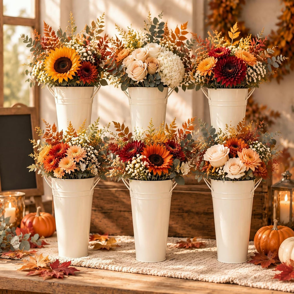 Galvanized Metal Flower Buckets