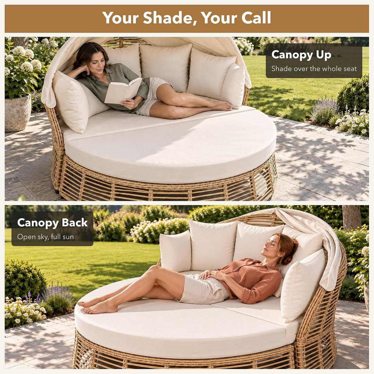 Round Wicker Sofa Daybed