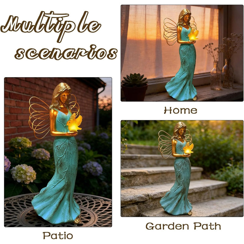 Solar Fairy Resin Statue